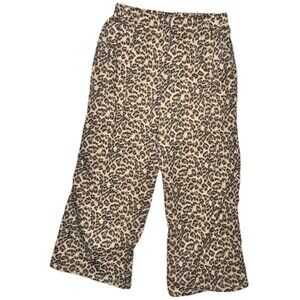 Aerie New Heights Fleece Trouser Size Large/Short Cozy Leopard Cheetah Pants